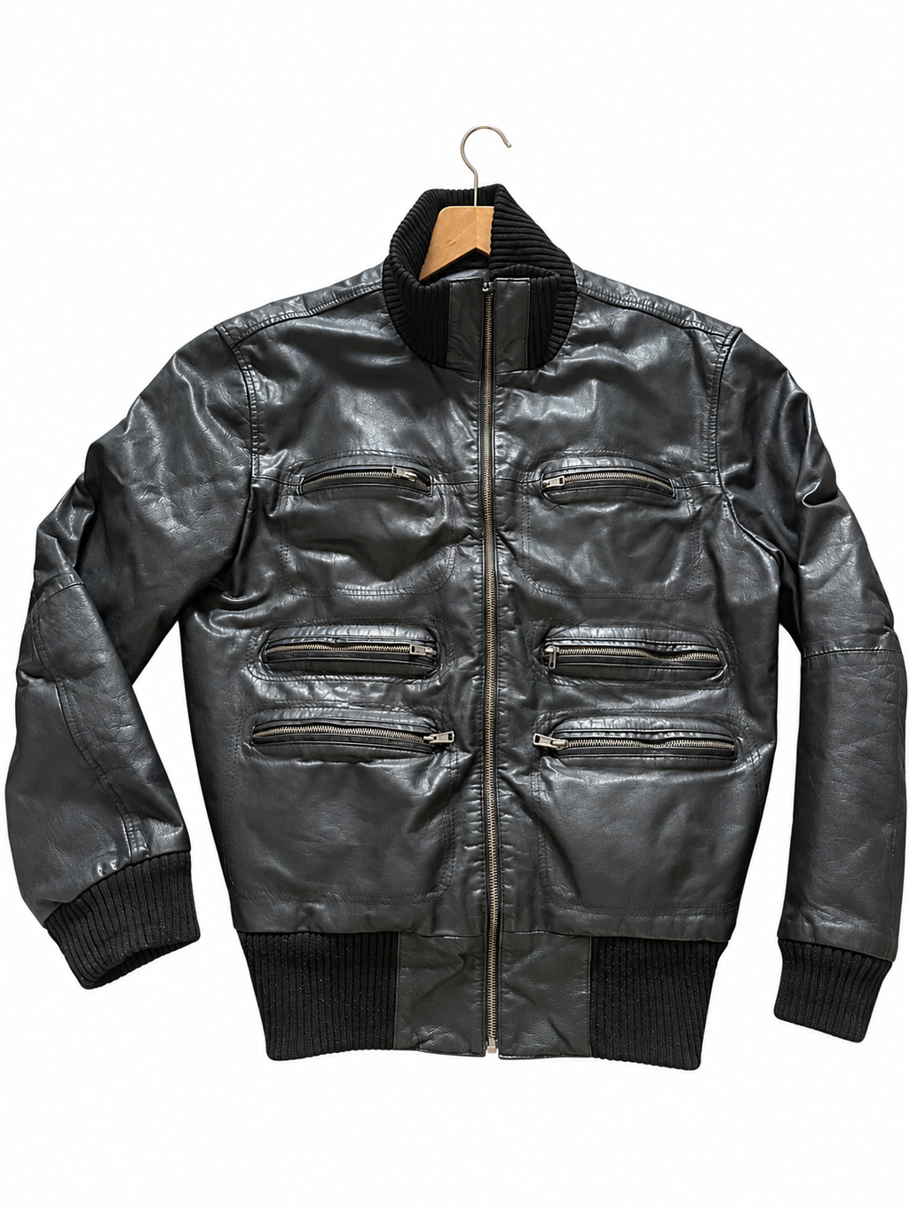 Echtleder Bomberjacke Herren - Multi-Pocket