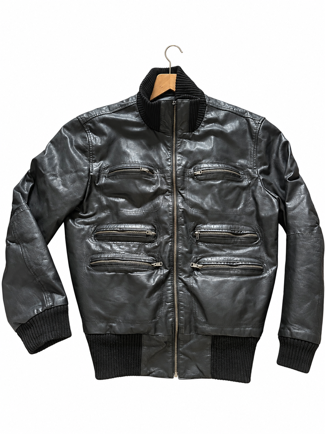 Echtleder Bomberjacke Herren - Multi-Pocket