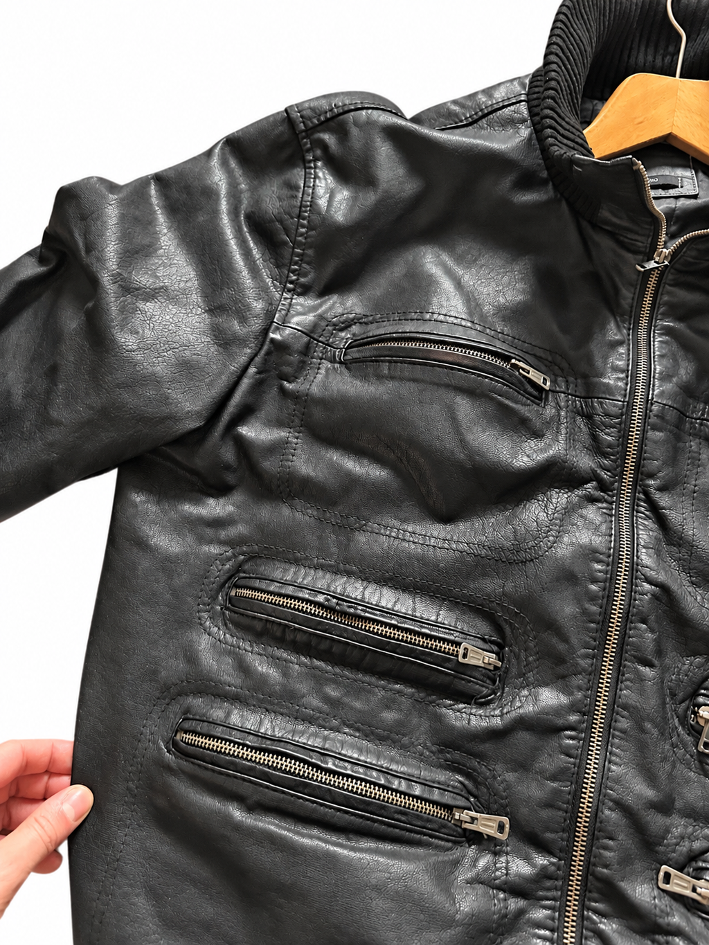 Echtleder Bomberjacke Herren - Multi-Pocket