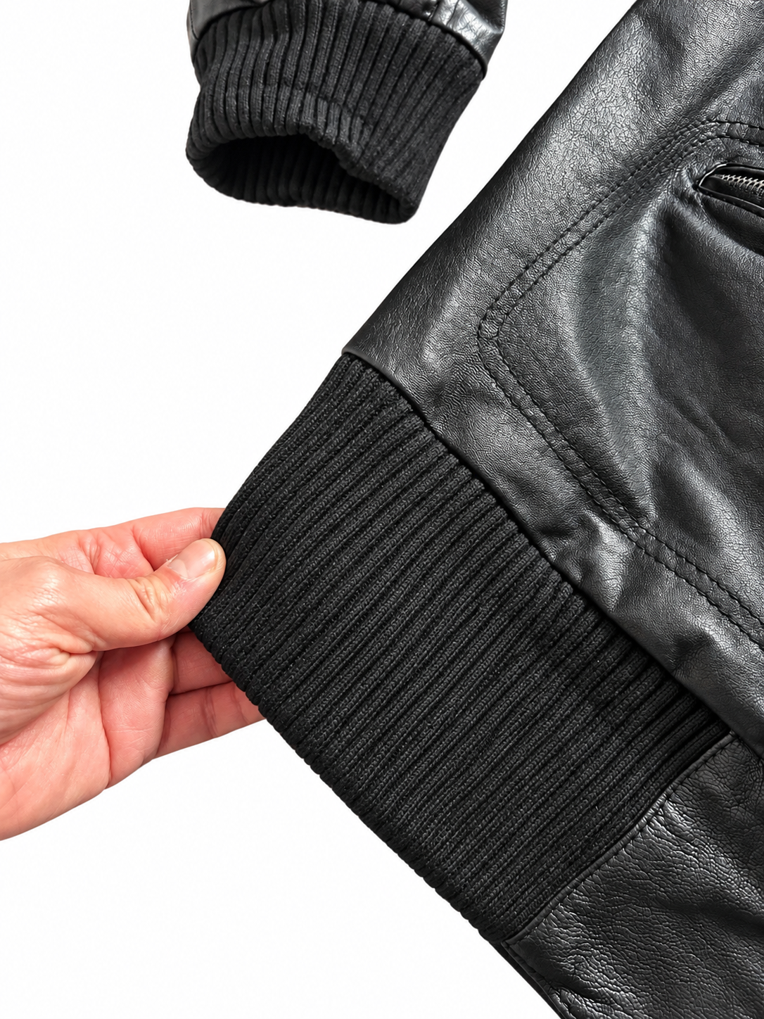Echtleder Bomberjacke Herren - Multi-Pocket