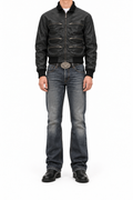 Echtleder Bomberjacke Herren - Multi-Pocket