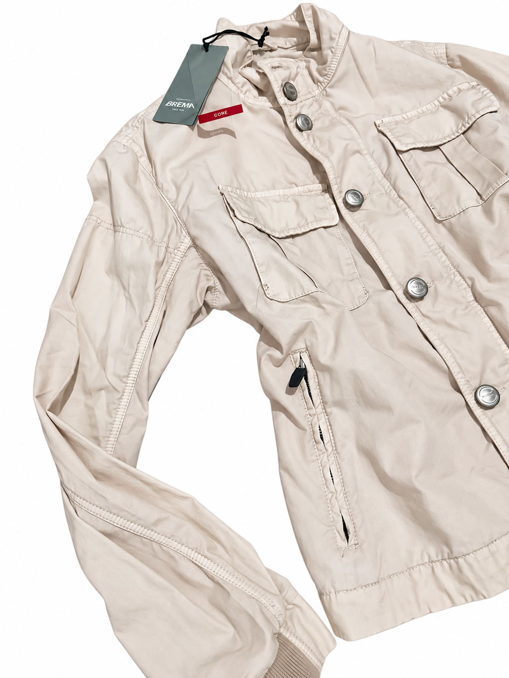 BREMA Bikerjacke Creme – Damen M