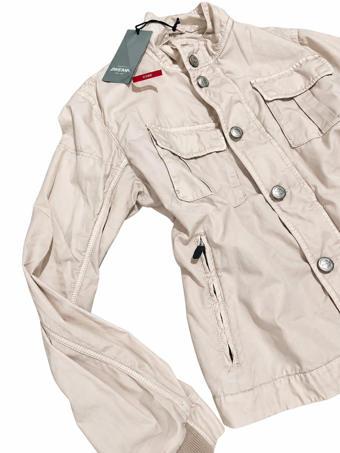 BREMA Bikerjacke Creme – Damen M