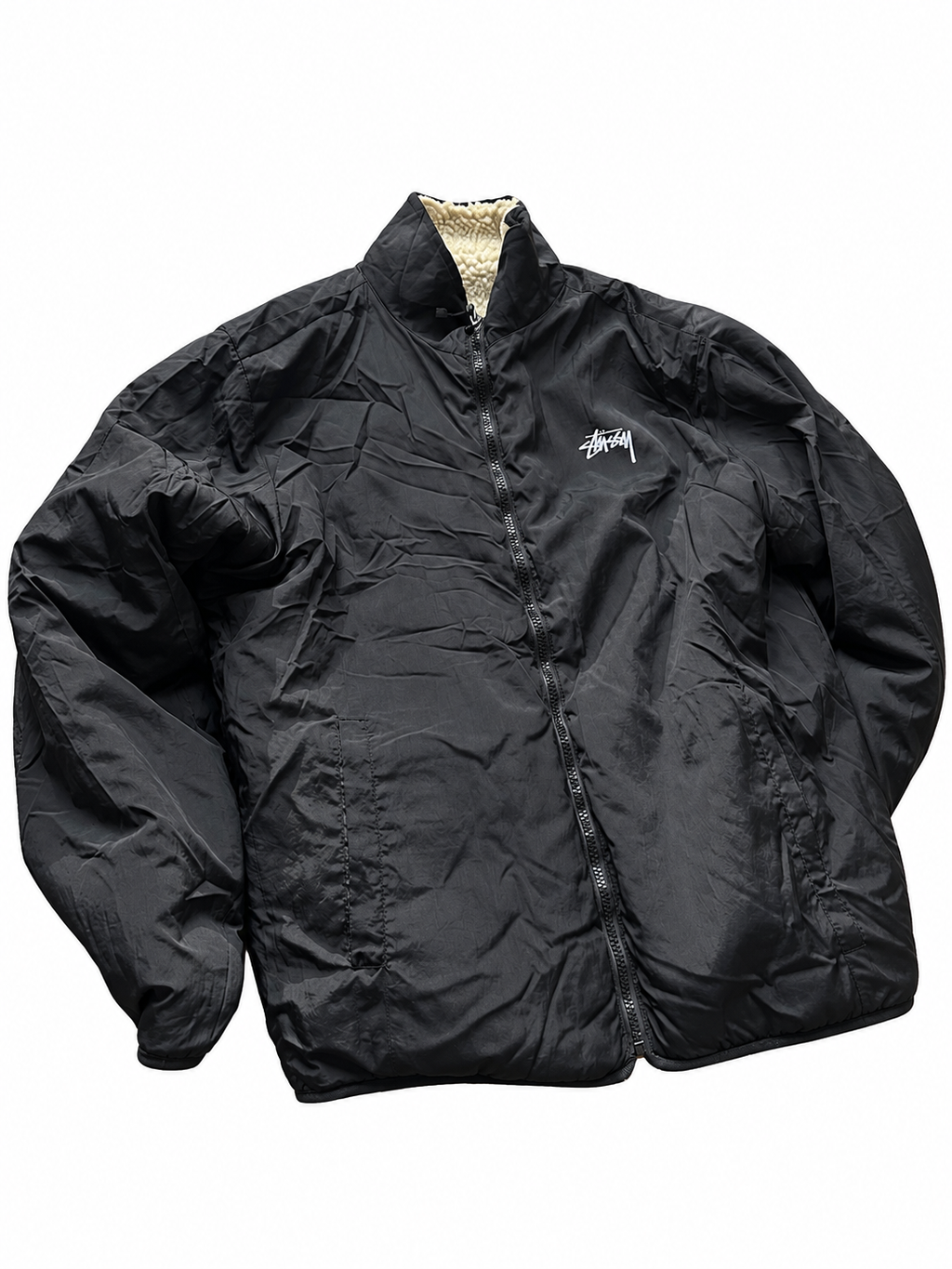 Ärmelabschluss der schwarzen Wendeseite