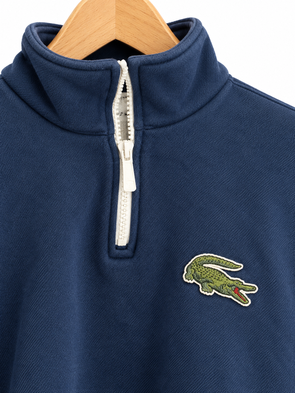 Lacoste Quarter-Zip Sweatshirt Navy – Unisex