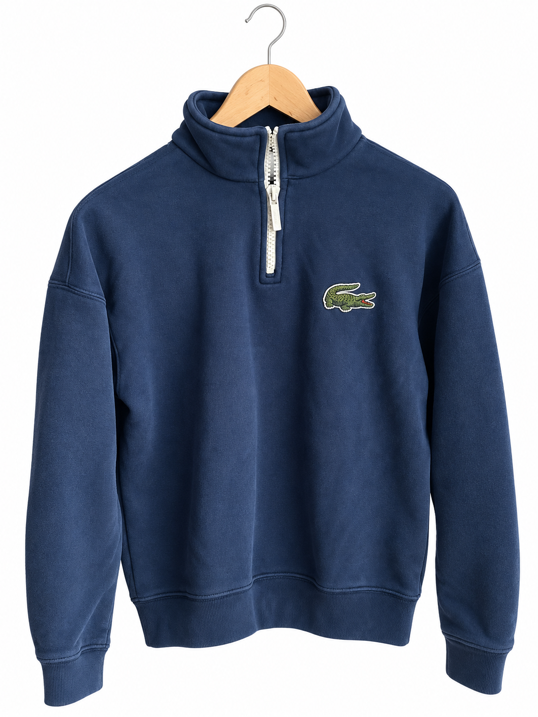 Lacoste Quarter-Zip Sweatshirt Navy – Unisex