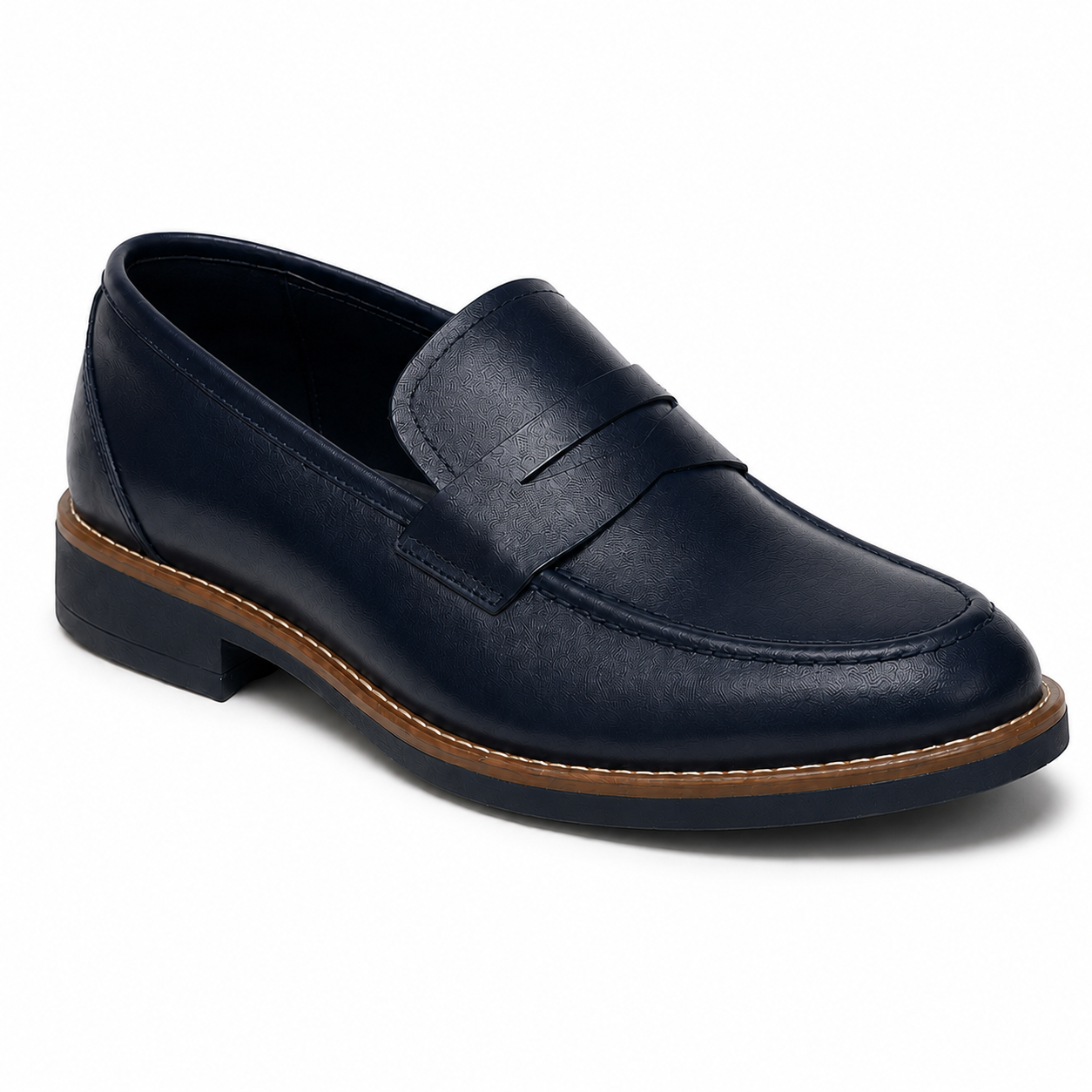 Herren Penny Loafer – Dunkelblau | Echtes Leder | Handgefertigt in Italien