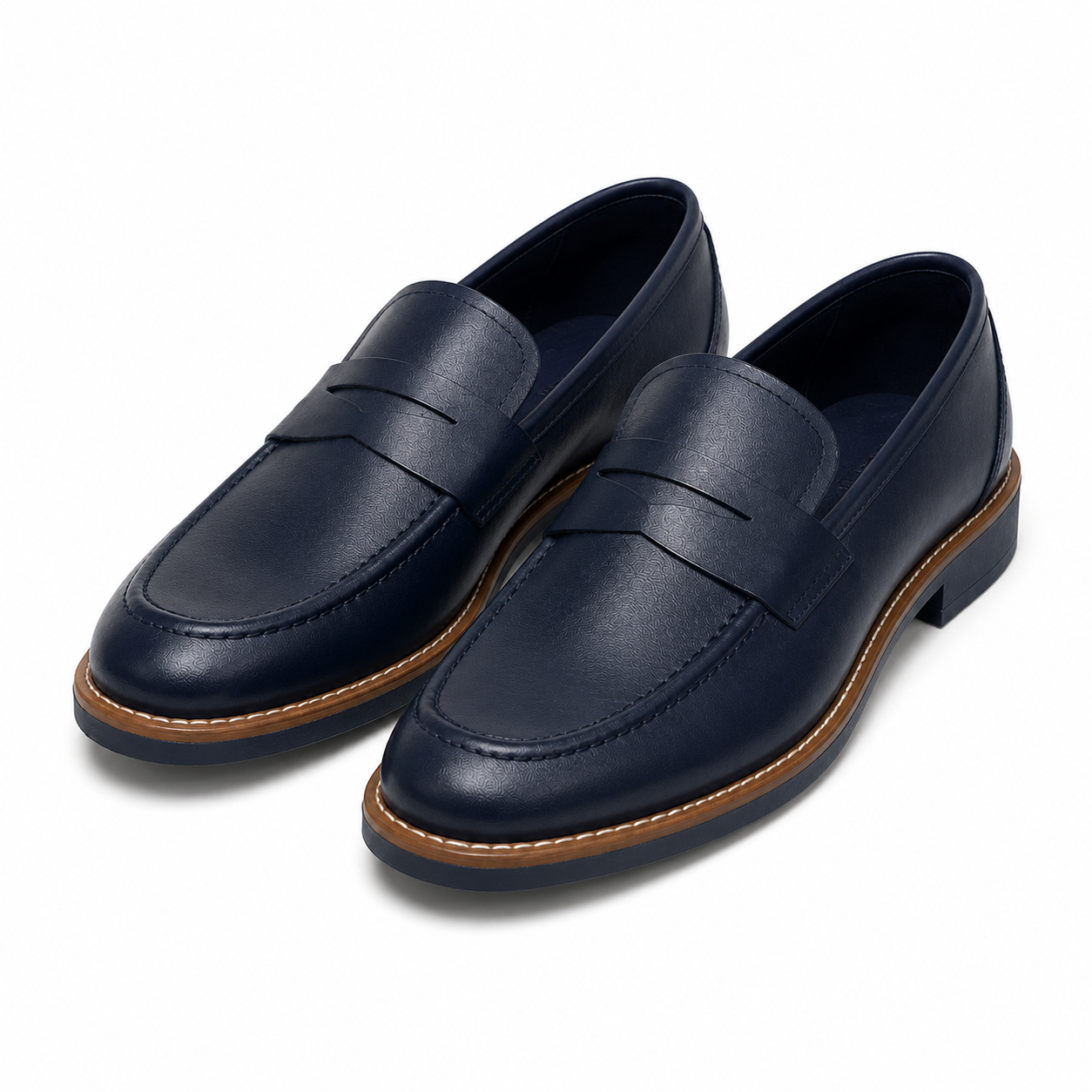 Herren Penny Loafer – Dunkelblau | Echtes Leder | Handgefertigt in Italien