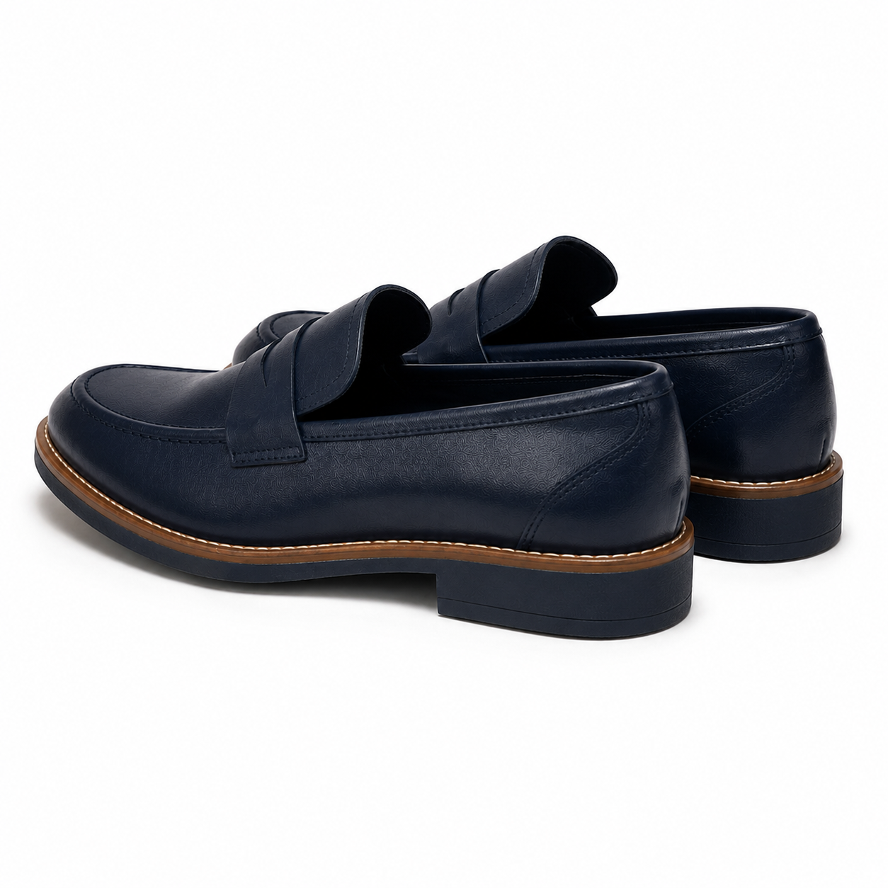 Herren Penny Loafer – Dunkelblau | Echtes Leder | Handgefertigt in Italien