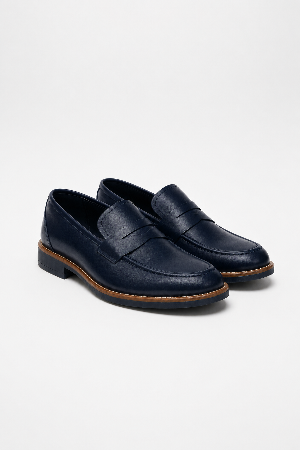 Herren Penny Loafer – Dunkelblau | Echtes Leder | Handgefertigt in Italien