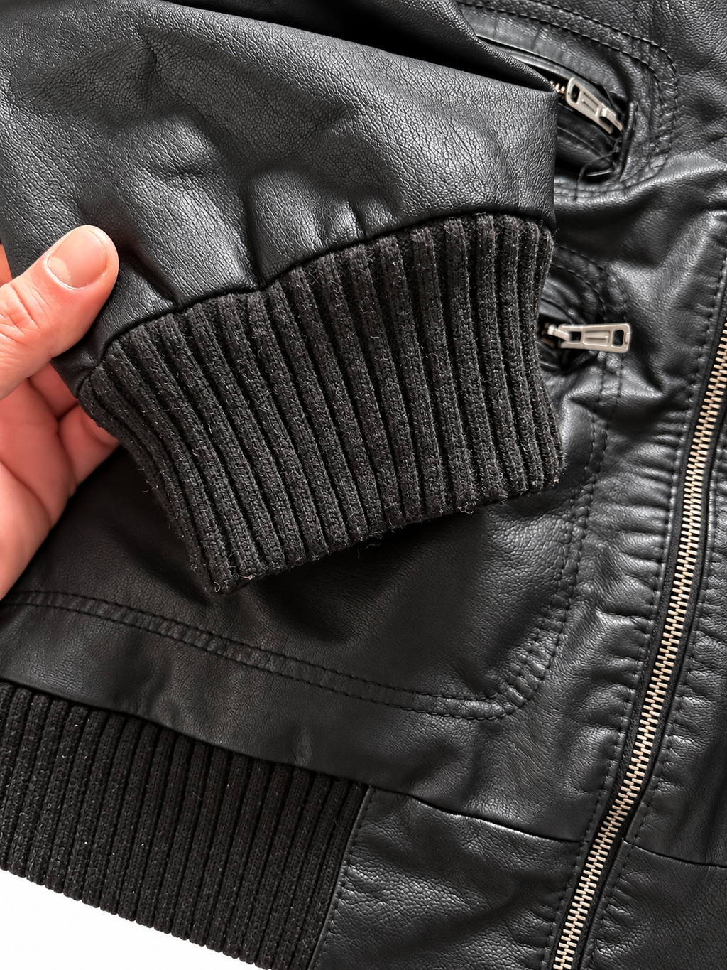 Echtleder Bomberjacke Herren - Multi-Pocket