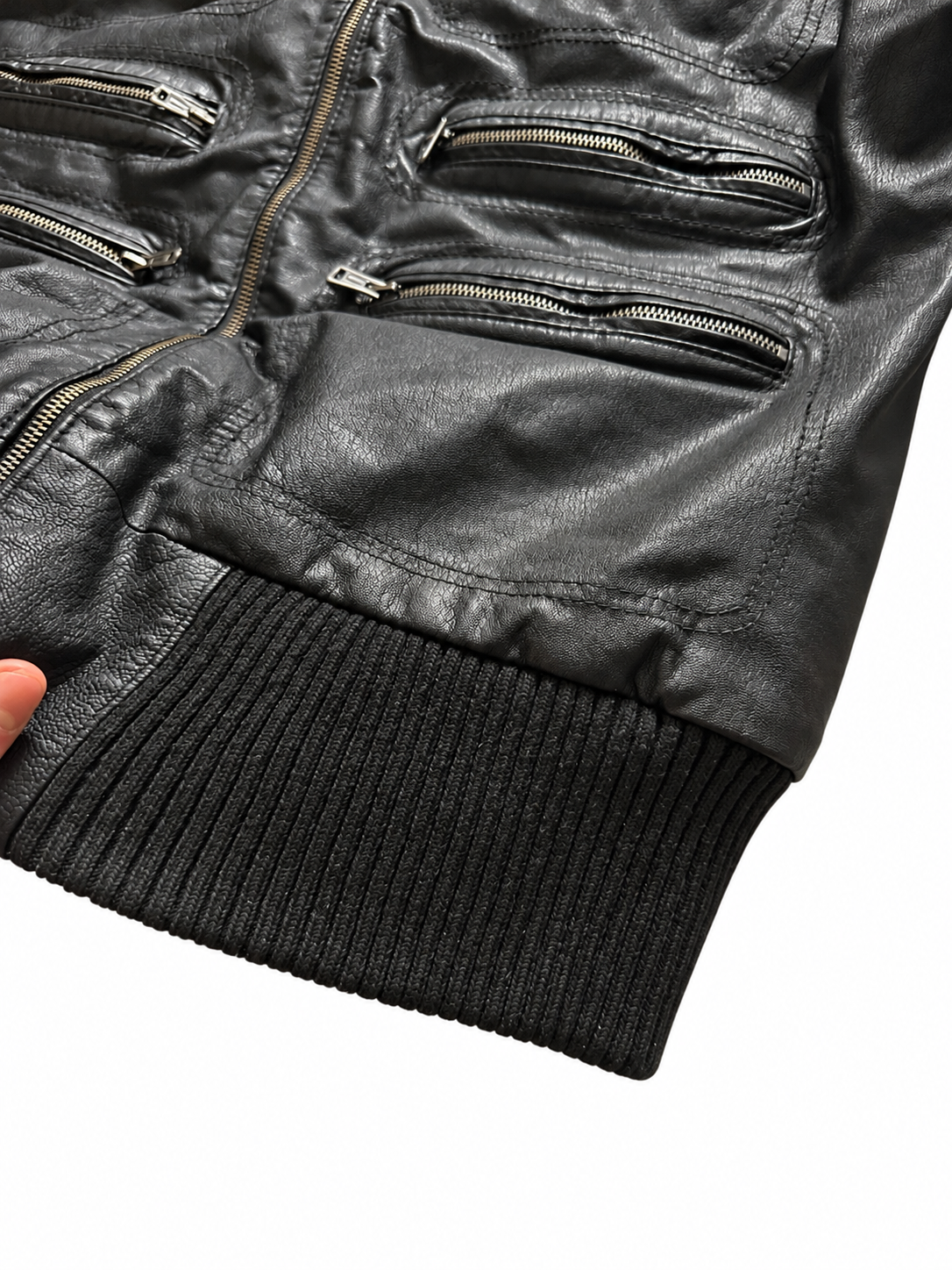 Echtleder Bomberjacke Herren - Multi-Pocket