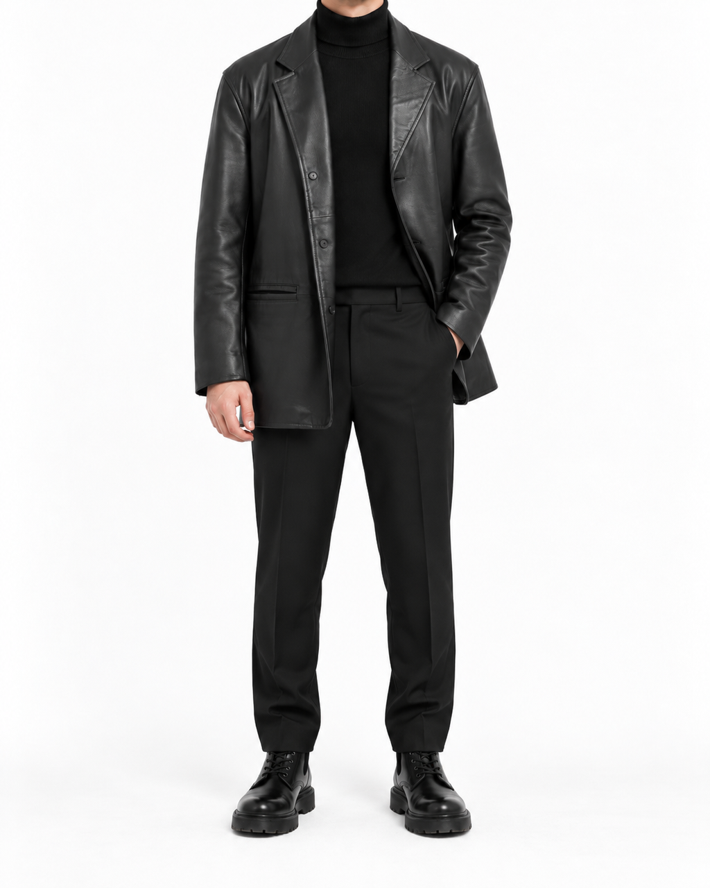 Echtledermantel Herren – L
