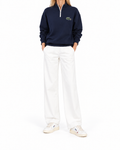 Lacoste Quarter-Zip Sweatshirt Navy – Unisex