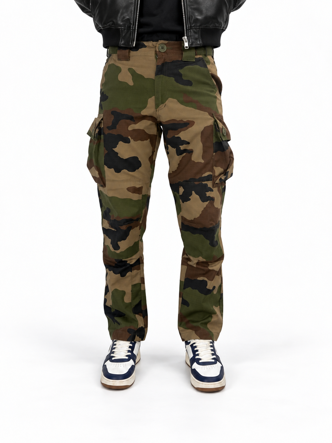 Military Cargo Hose Woodland Camouflage, Größe M | Secondhand