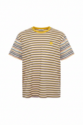 Acne Studios Multicolour Striped Face Logo T-Shirt – Vorderseite