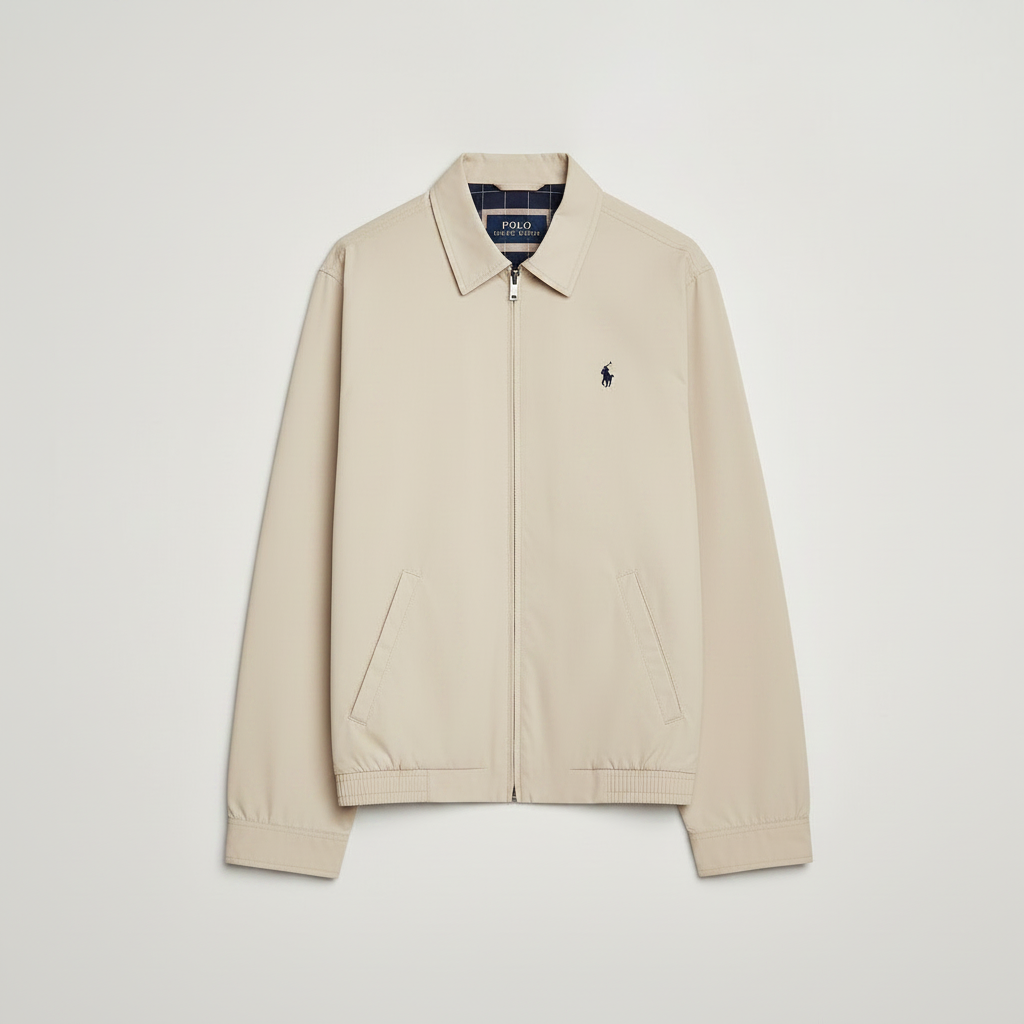 Ralph Lauren Harrington Jacke Beige Vorderansicht